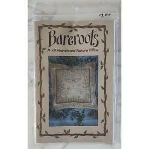 BAREROOTS PATTERN #78  HEAVEN AND NATURE Embroidered Pillow Pattern P75